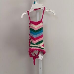 MC2 St. Barths GIRL HALTERNECK CROCHET TOP size 6/10
